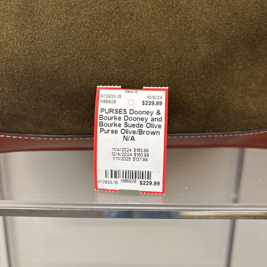 Dooney and Bourke Suede Olive Purse