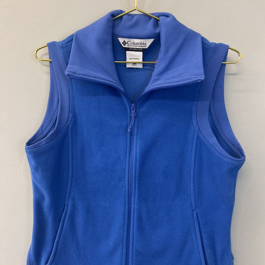 Columbia Blue Zip Up Vest Large