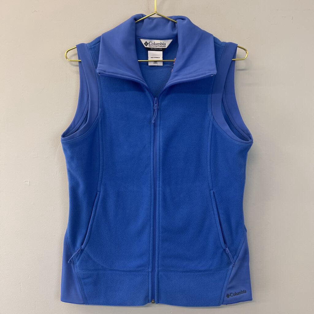 Columbia Blue Zip Up Vest Large