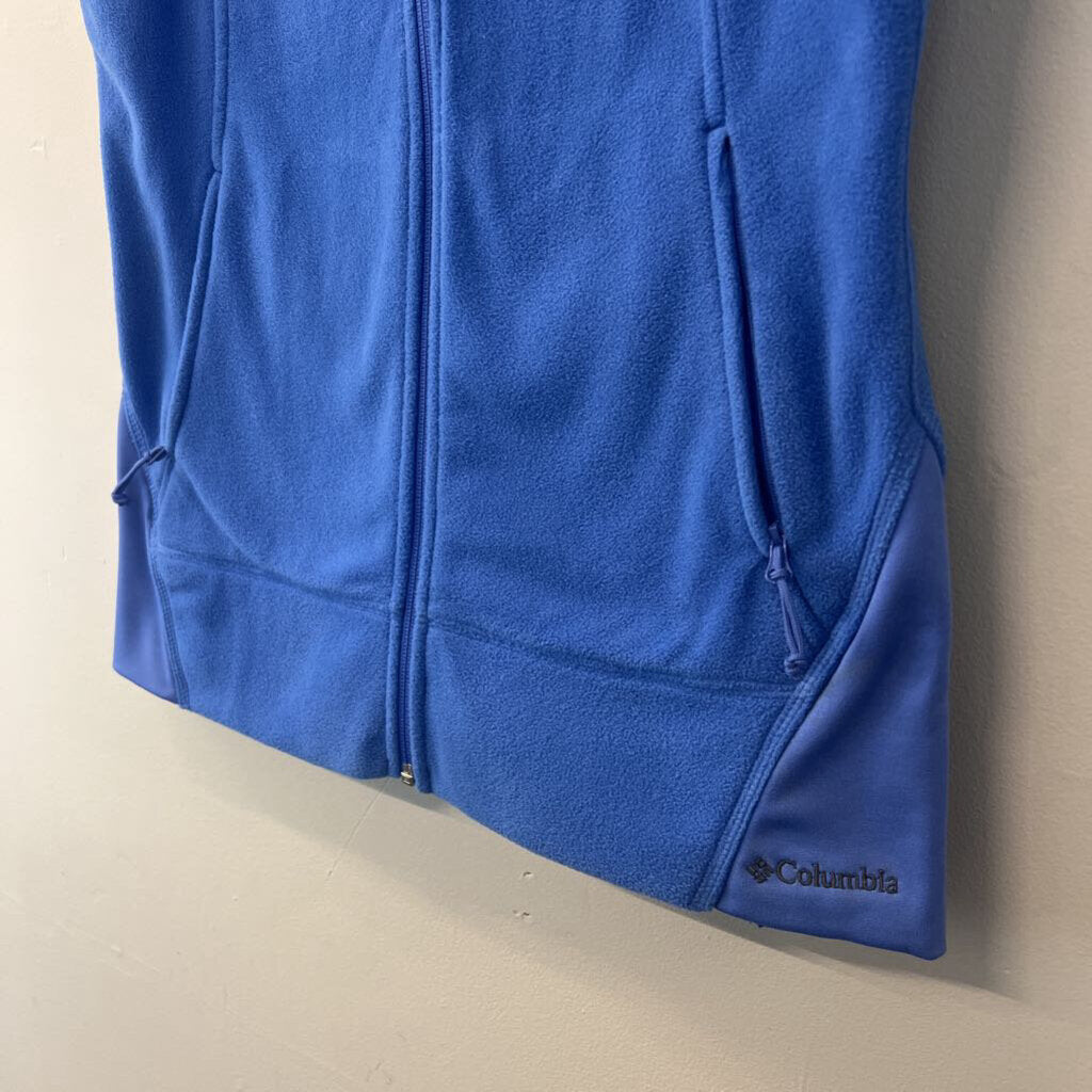 Columbia Blue Zip Up Vest Large