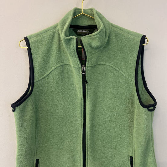 Eddie Bauer Green Zip Up Vest Large