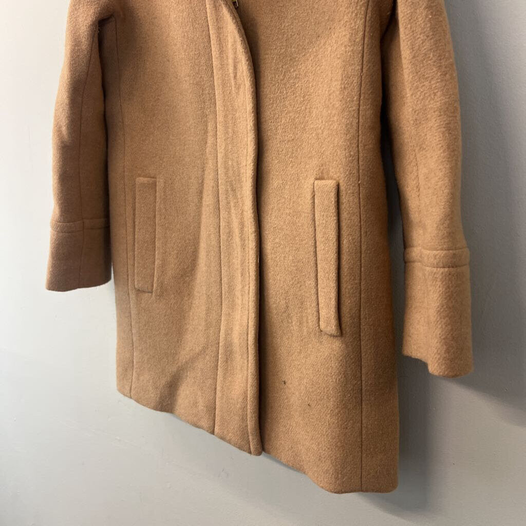 J Crew Tan Long Zip Up Jacket 2P