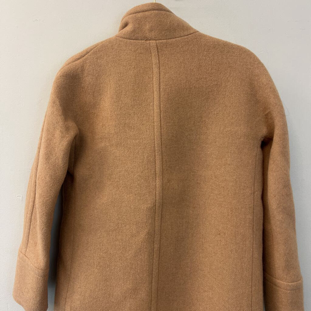 J Crew Tan Long Zip Up Jacket 2P