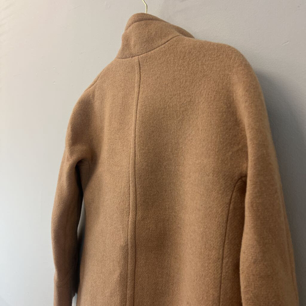 J Crew Tan Long Zip Up Jacket 2P