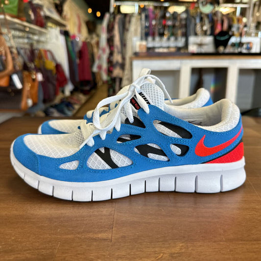 Nike Blue/ White Free Run 2 Sneakers 8.5