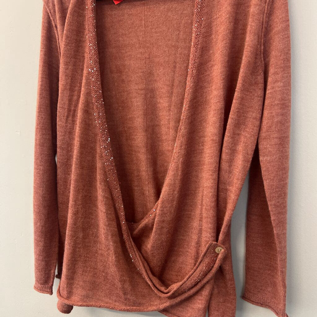 Poetry Mauve Pink Sequin Detail Deep V Sweater 12