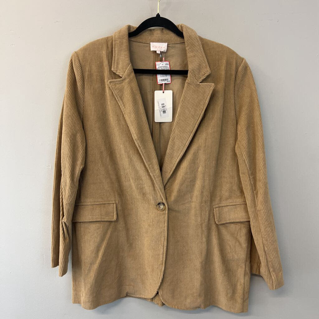 Entro Tan Corduroy Blazer Jacket Large