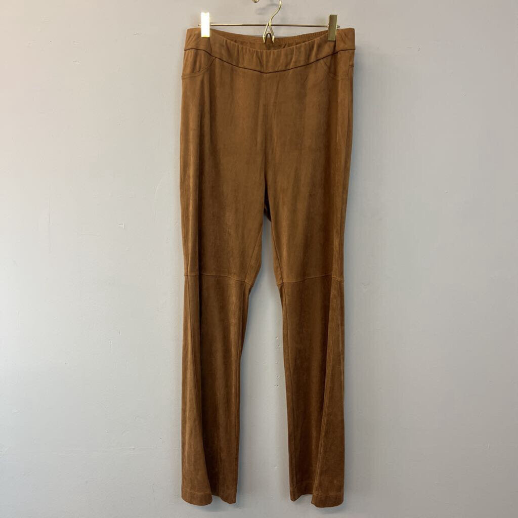 Soft Surroundings Brown Suede Flare Pants Medium