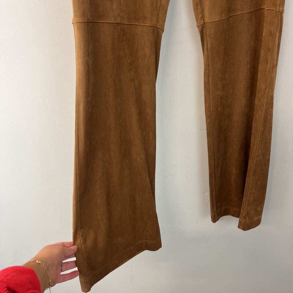 Soft Surroundings Brown Suede Flare Pants Medium