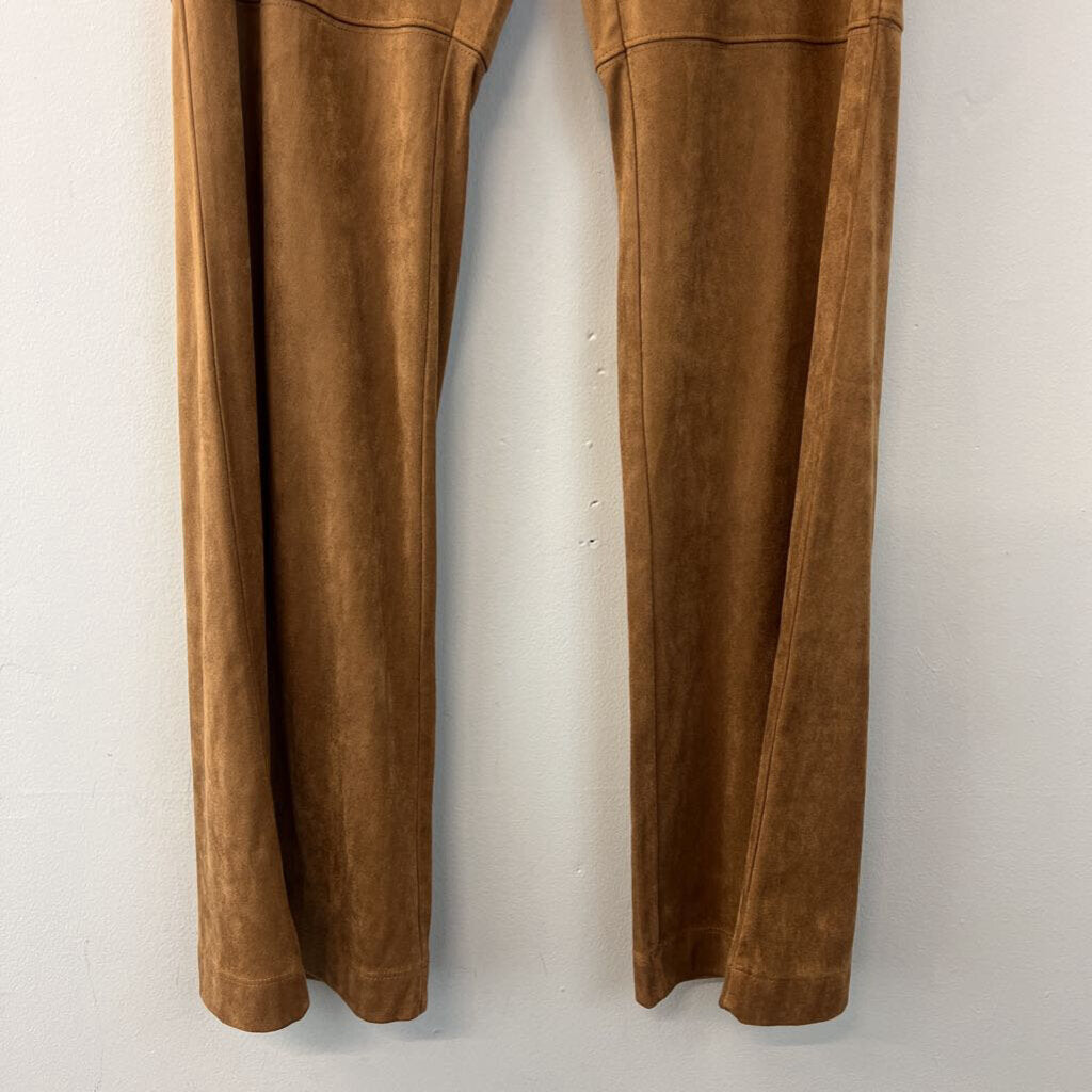 Soft Surroundings Brown Suede Flare Pants Medium