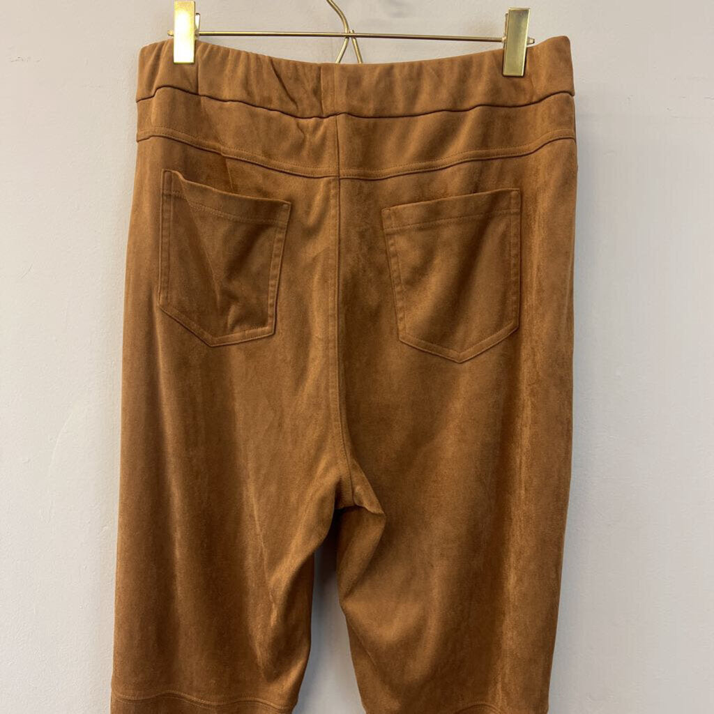 Soft Surroundings Brown Suede Flare Pants Medium