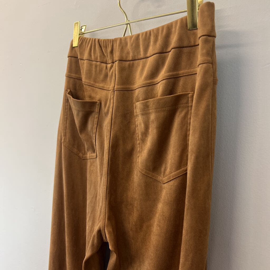 Soft Surroundings Brown Suede Flare Pants Medium