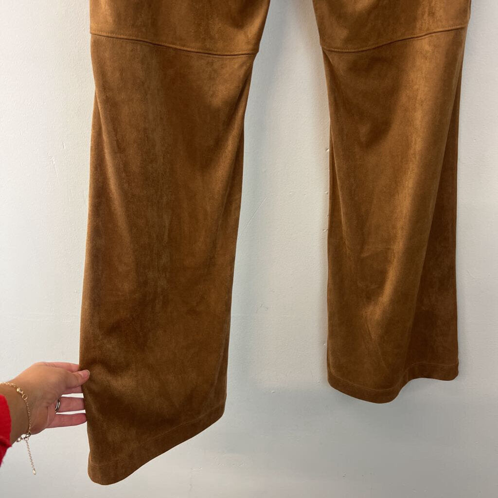 Soft Surroundings Brown Suede Flare Pants Medium