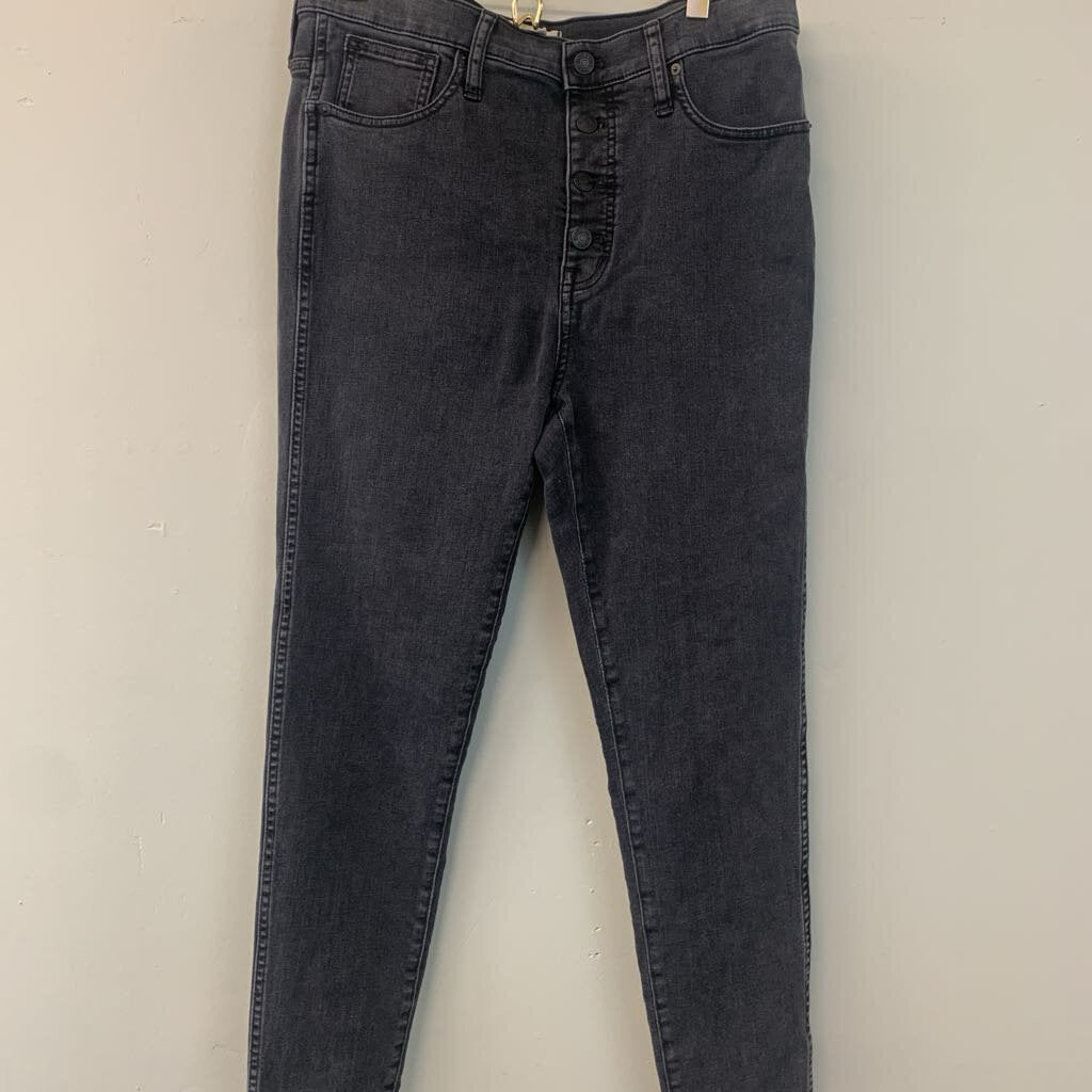 Madewell Black 10" High Rise Skinny Jeans 30