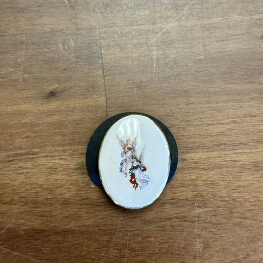 Vintage White/ Multi Angel Pin