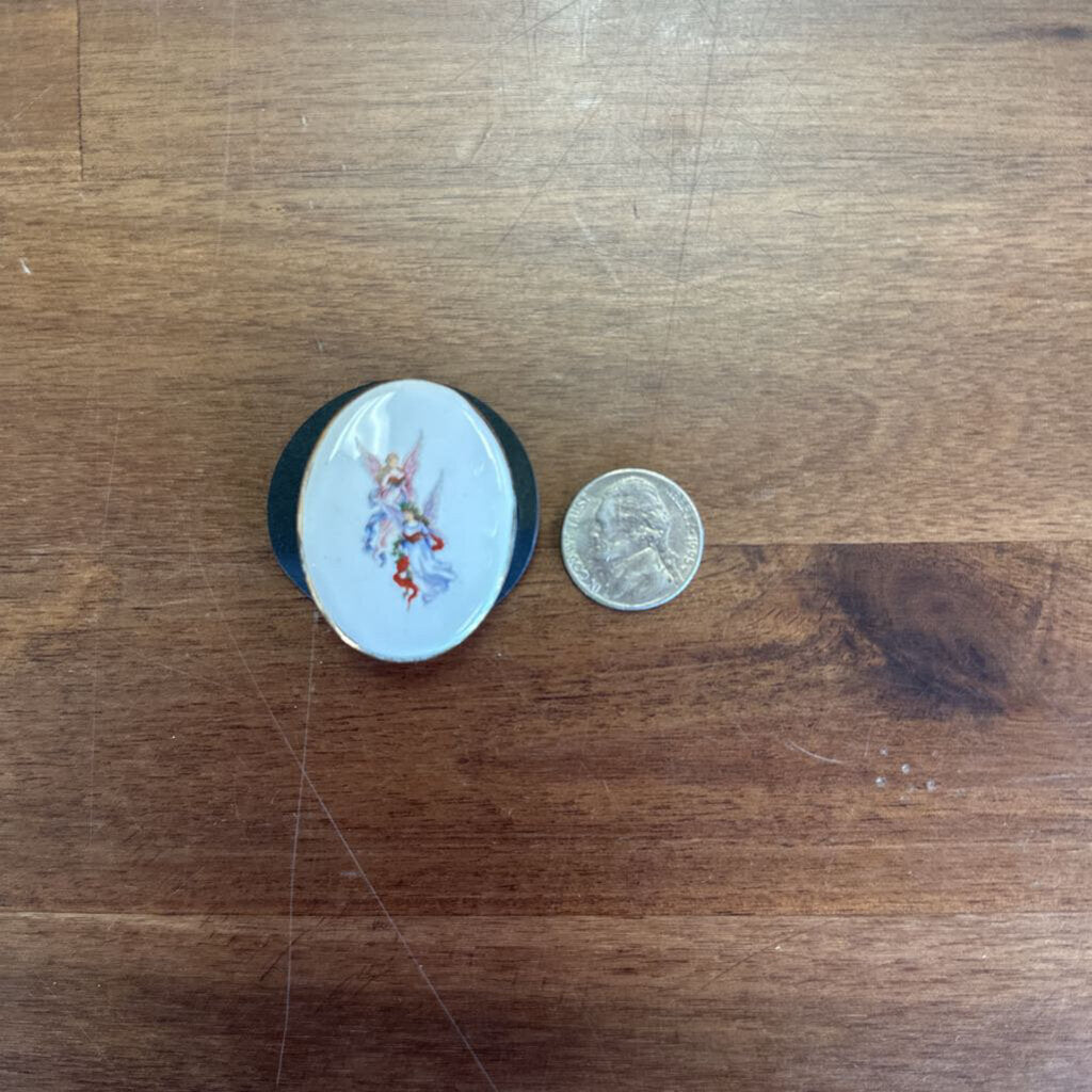 Vintage White/ Multi Angel Pin