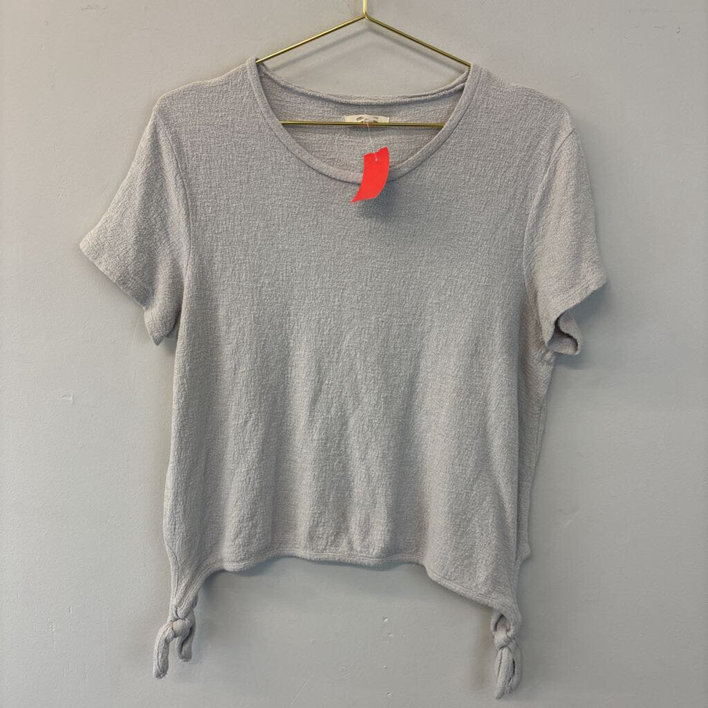 Madewell Grey Knotted T-Shirt