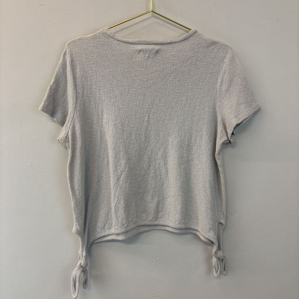 Madewell Grey Knotted T-Shirt