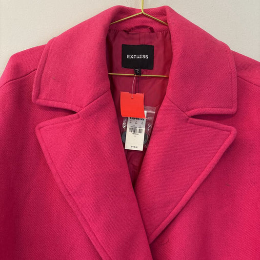 Express Pink Double-Breasted Coat