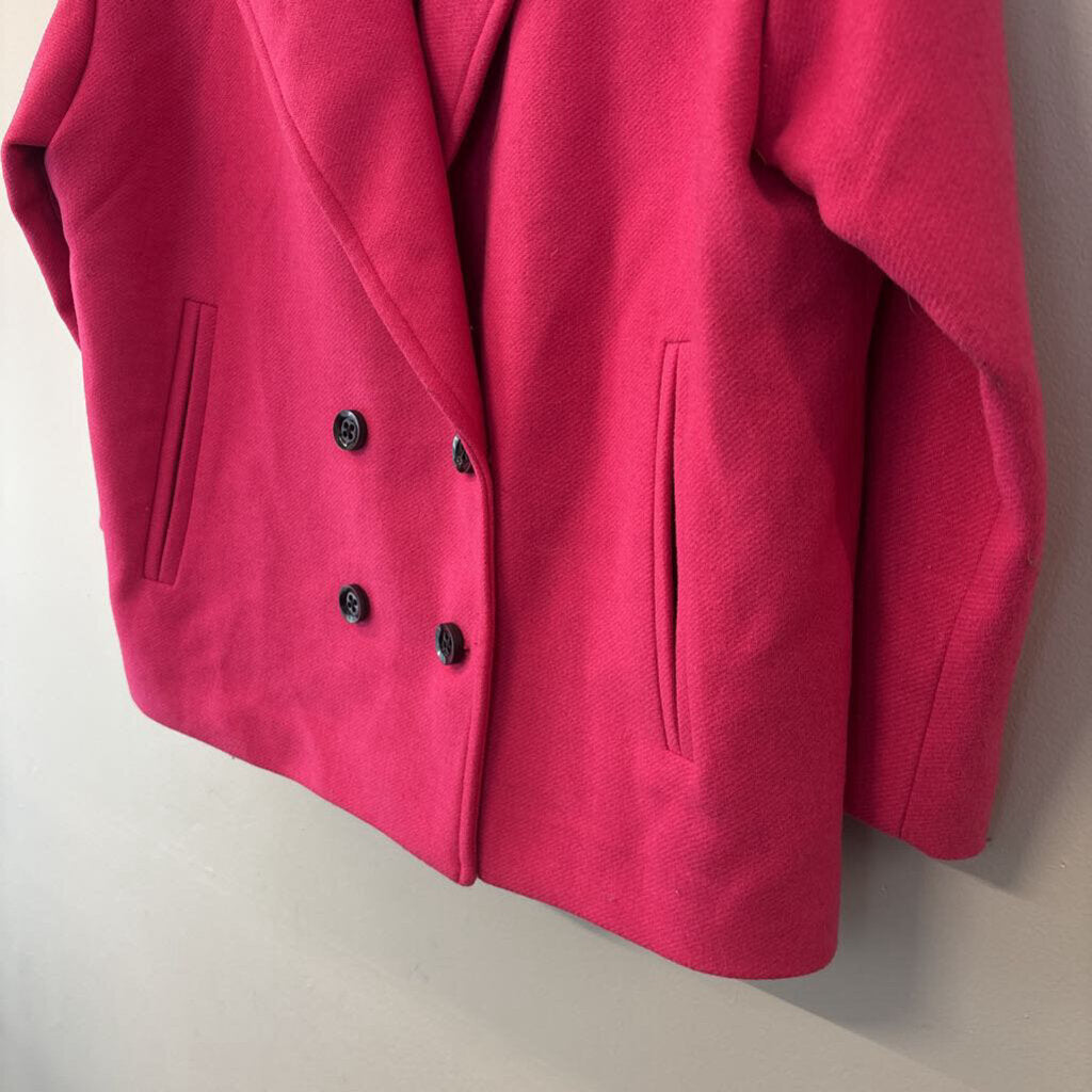 Express Pink Double-Breasted Coat