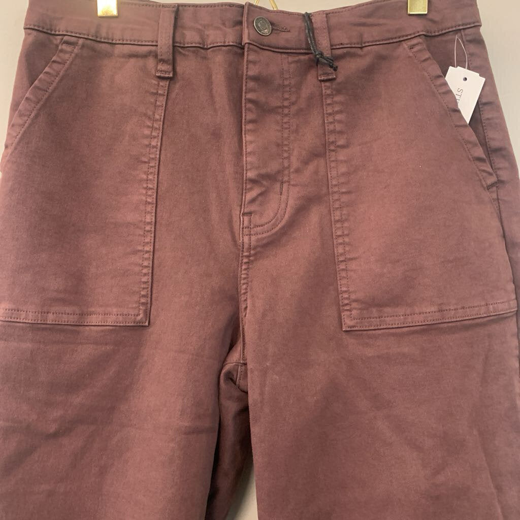 Studio Blue Brown Wide Leg Utility Pants 10