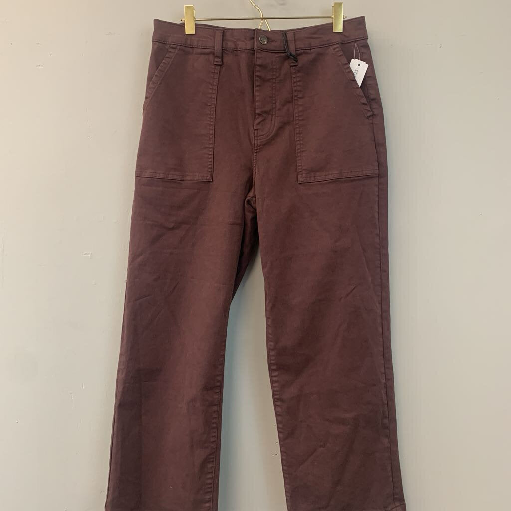 Studio Blue Brown Wide Leg Utility Pants 10