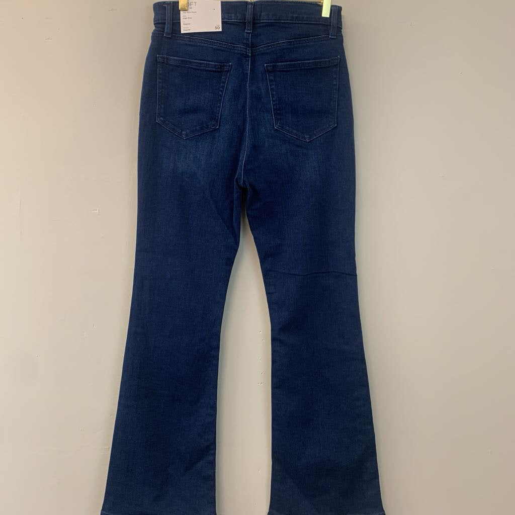 Loft Dark Wash The Slim Flare High Rise Jeans 30