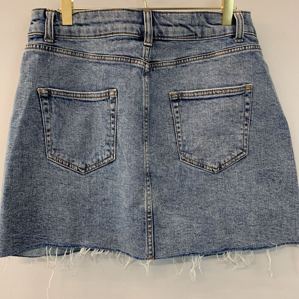 Frayed Edge Denim Skirt 12