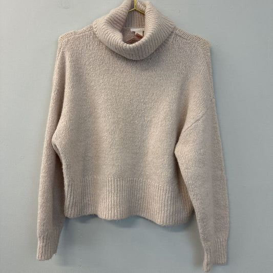 H&M Cream Knit Turtleneck Sweater Small