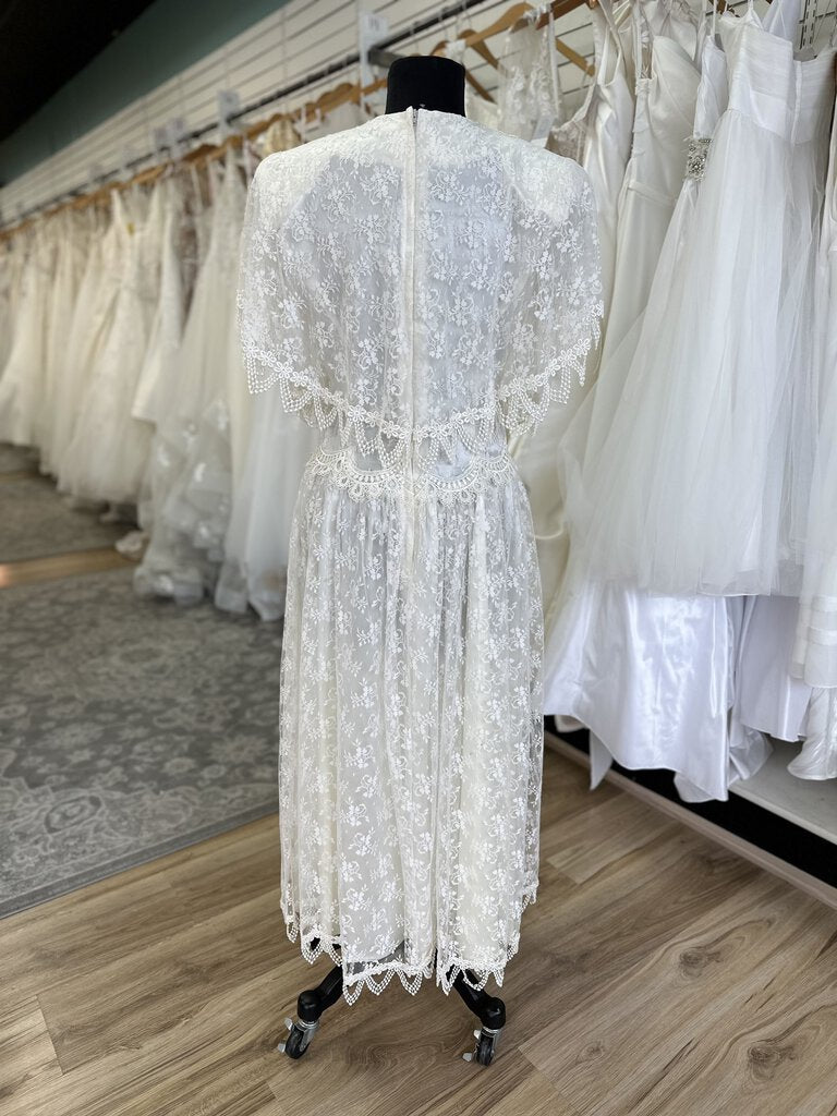 Vintage Jessica McClintock Lace Wedding Dress Small