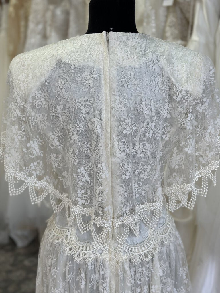 Vintage Jessica McClintock Lace Wedding Dress Small