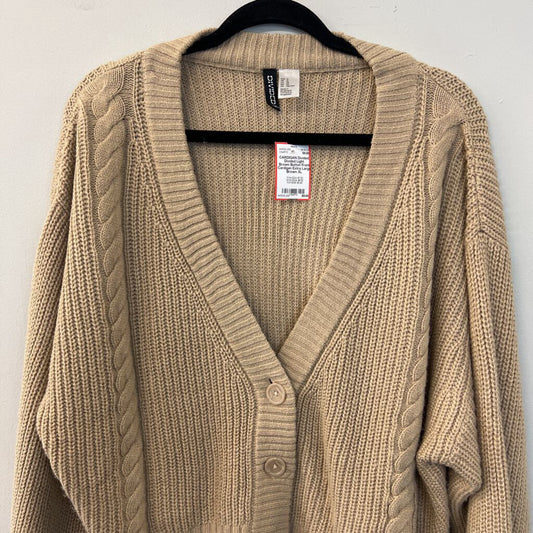 Divided Light Brown Button Front Cardigan Extra Large