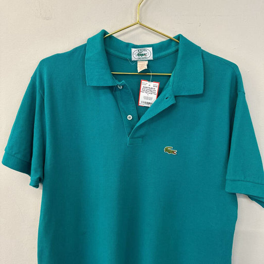 Vintage Izod Teal Short Sleeve Polo Top Large