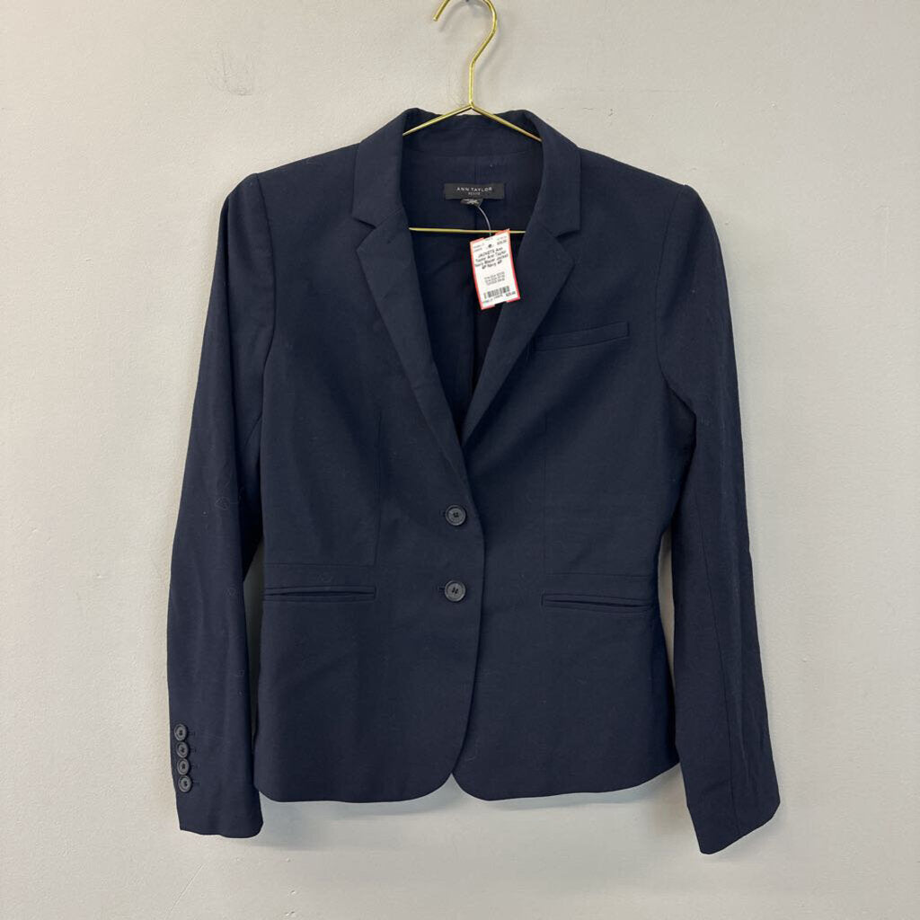 Ann Taylor Navy Blazer Jacket 4P