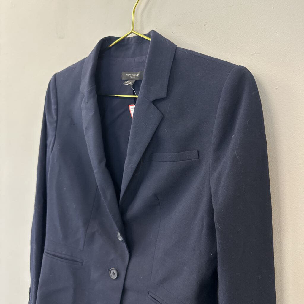 Ann Taylor Navy Blazer Jacket 4P