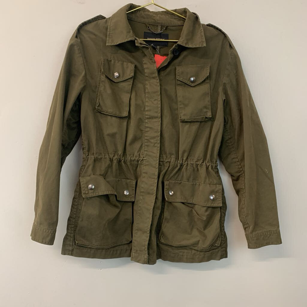 Banana Republic Green Cargo Jacket Small Petite