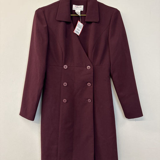 Talbots Burgundy Long Sleeve Blazer Dress 2P