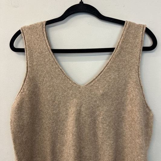 Tahari Brown Soft Sweater Tank Large