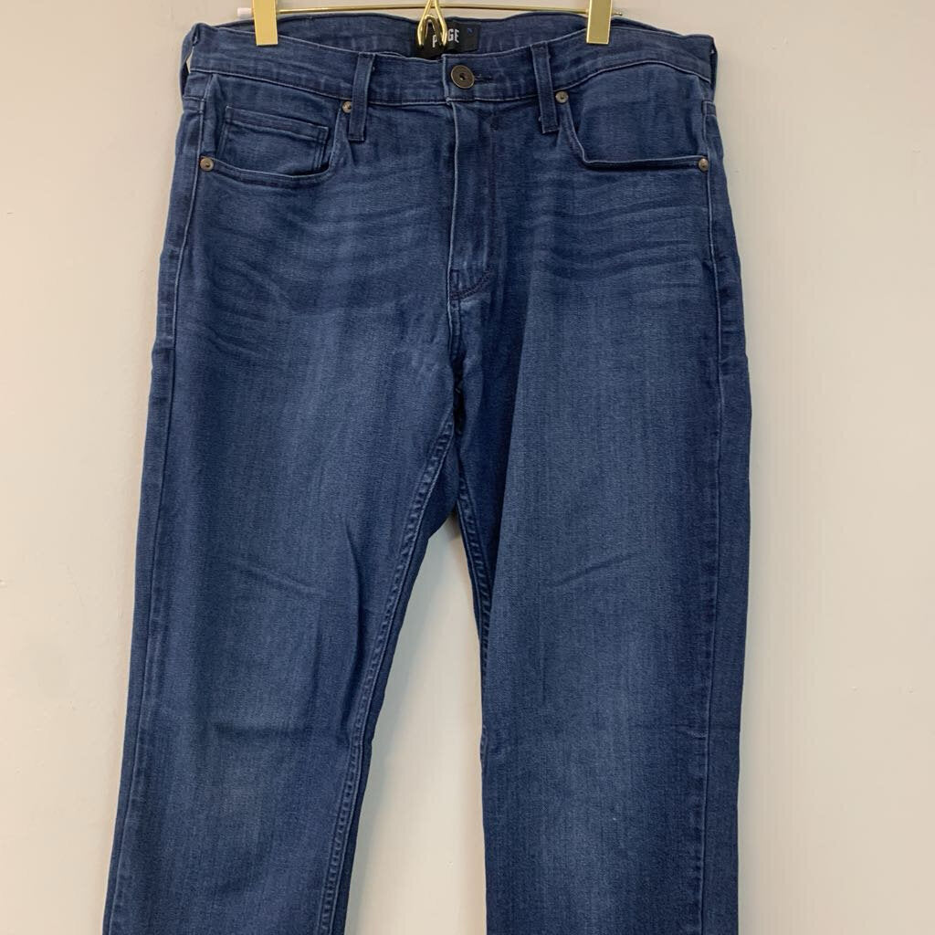 Paige Dark Wash Federal Jeans 31