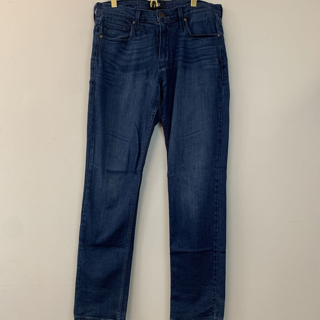 Paige Dark Wash Federal Jeans 31