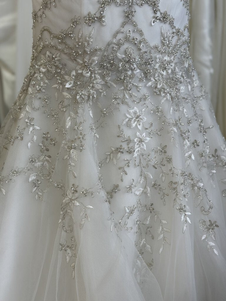 Mori Lee Beaded Trumpet Wedding Dress 8