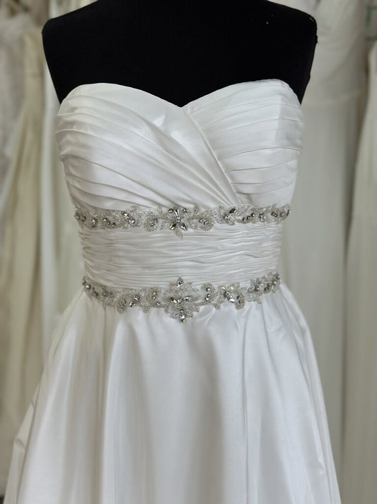 Alfred Angelo Strapless Satin Wedding Gown 10