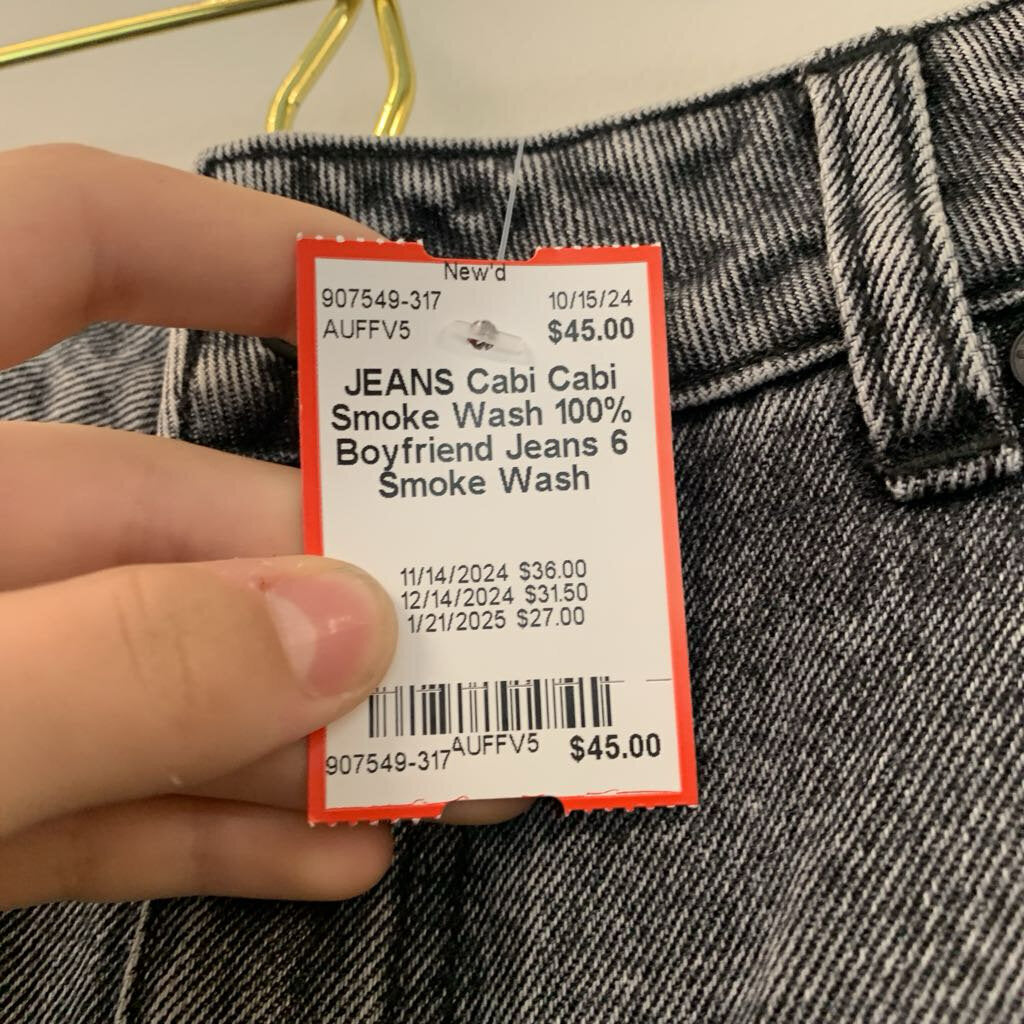 Cabi Smoke Wash 100% Boyfriend Jeans 6