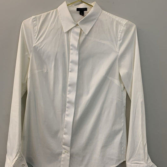 Ann Taylor White Long Sleeve Button Down Top 4