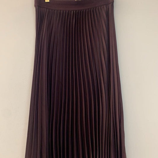 H&M Maroon Pleated Midi Skirt 8