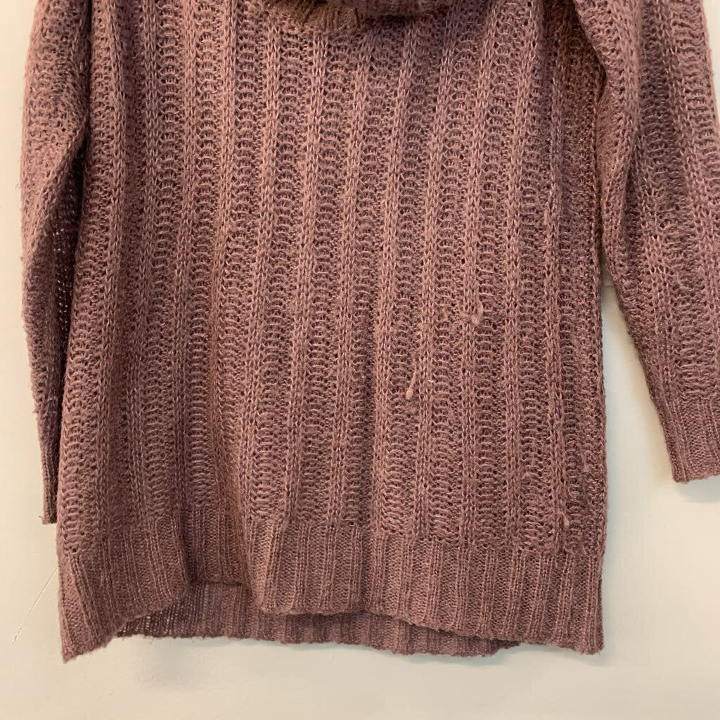 Ann Taylor Purple Knit Long Sleeve Turtleneck Sweater Small