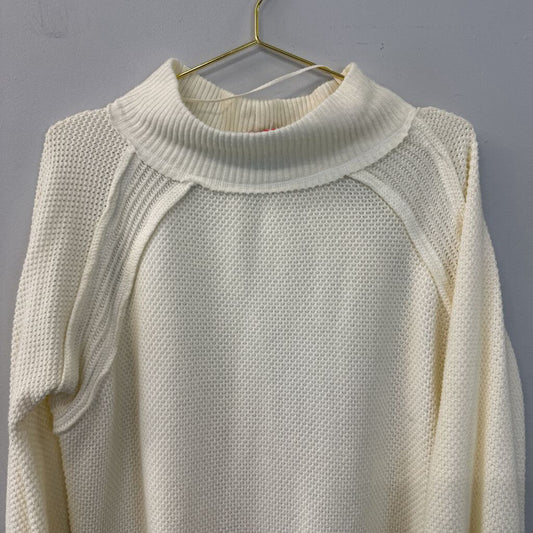 We The Free Cream Knit Long Sleeve Sweater Extra Small