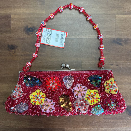 Red Beaded/ Sequin Purse