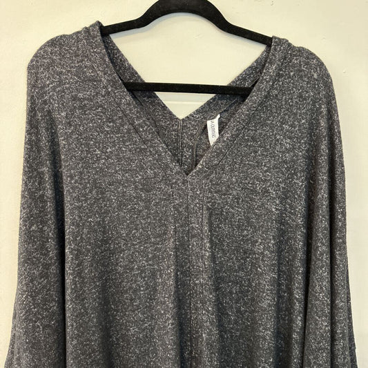 Zenana Outfitters Grey Poncho Top Extra Large