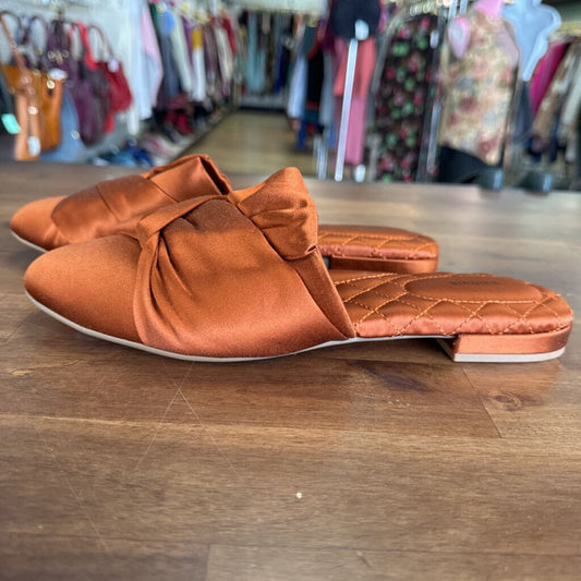 Birdies Satin Copper Slip On Shoes 9.5